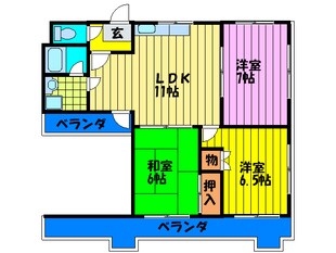 ロ－タリ－マンション八雲西町の物件間取画像